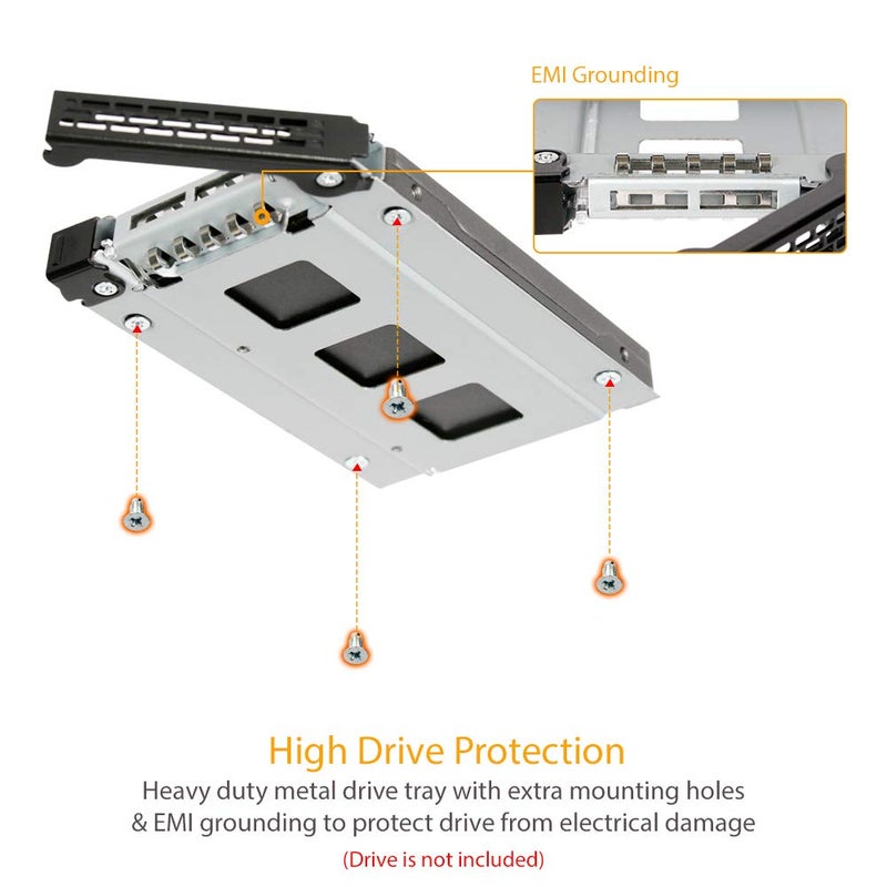 ICY DOCK 2.5" SSD / HDD Hot-Swap SATA Mobile Rack for 12.7mm Slim CD/DVD-ROM Optical Bay | ToughArmor MB411SPO-1B (Fits 12.7mm Height ODD Slot) - Image 5
